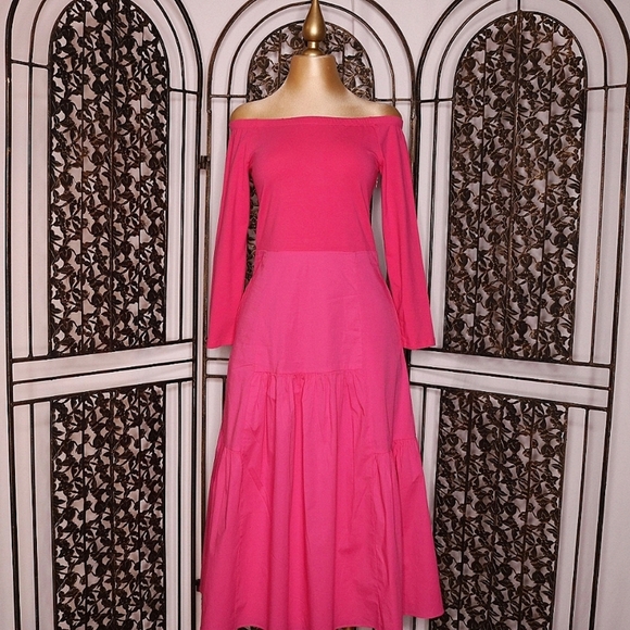 Tuckernuck Dresses & Skirts - Vacation Look Tuckernuck Long Sleeve Midi Dress, Pink, Medium